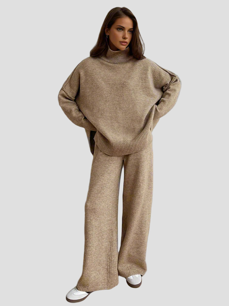Soft Knit Turtleneck Oversized Loungewear Set