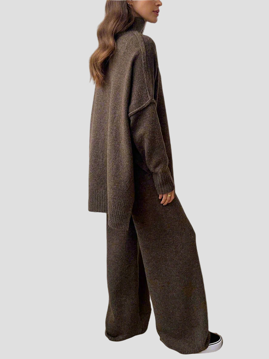 Soft Knit Turtleneck Oversized Loungewear Set