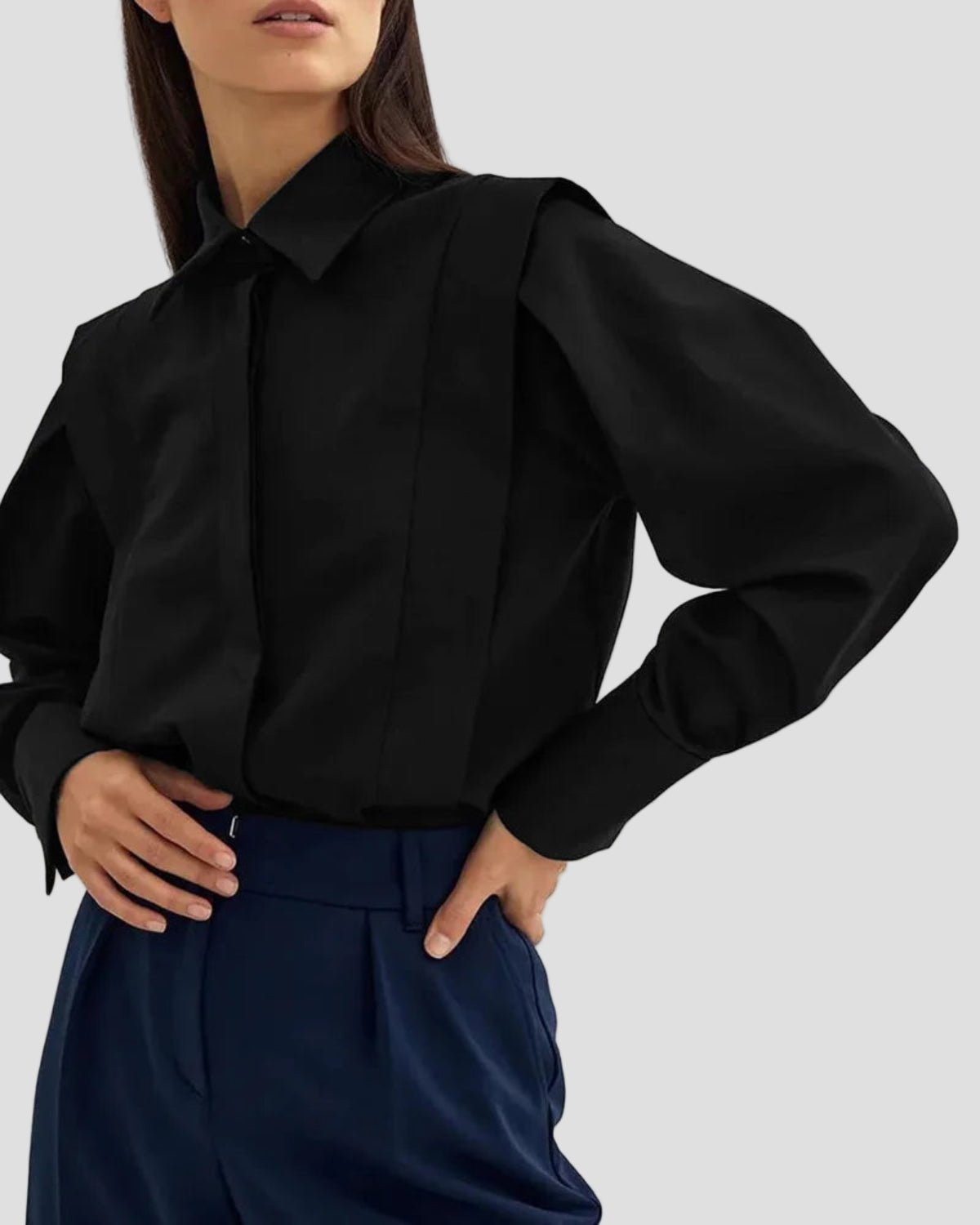 Women Button Down Square Dress Shirt, 100% Woven Cotton, Full-Length Sleeves, Classic Collar, Comfortable and Versatile for All Occasions 7