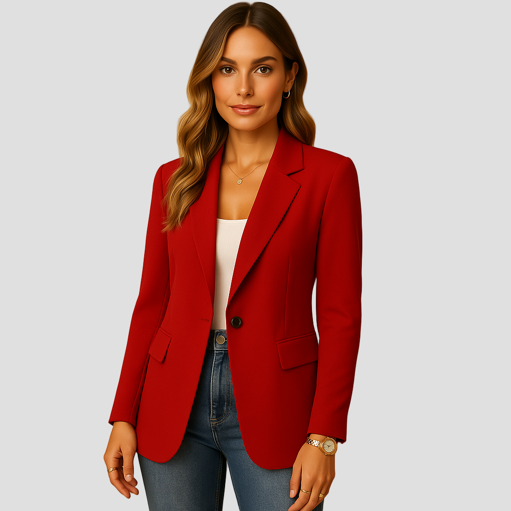 Women's Black Fitted Blazer with Stretch for Versatile Office and Casual Wear 2