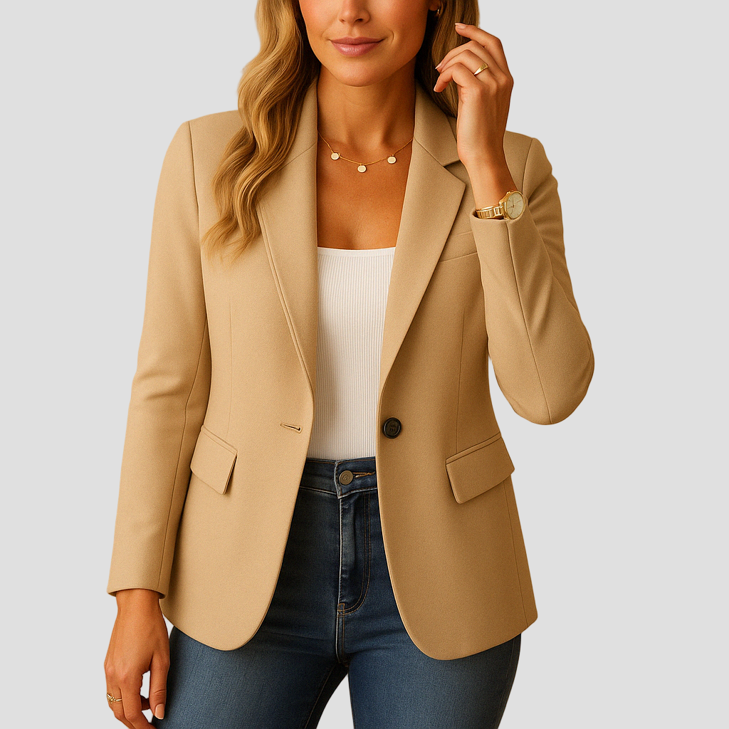 Women's Black Fitted Blazer with Stretch for Versatile Office and Casual Wear 7