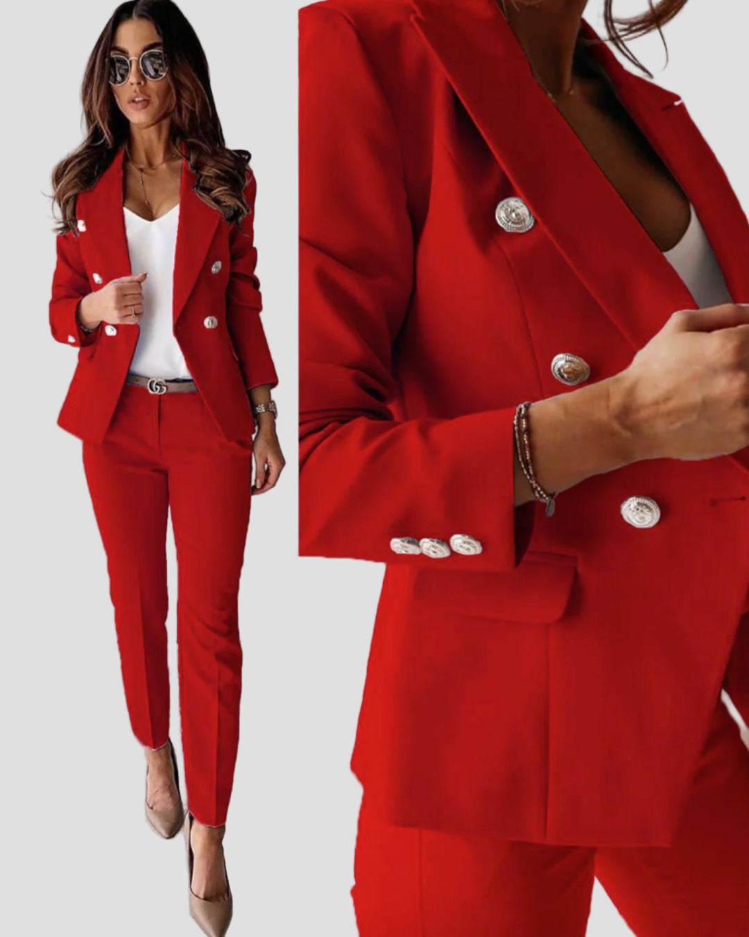 Women’s Blazer & Trouser Set – Chic Two-Piece Suit