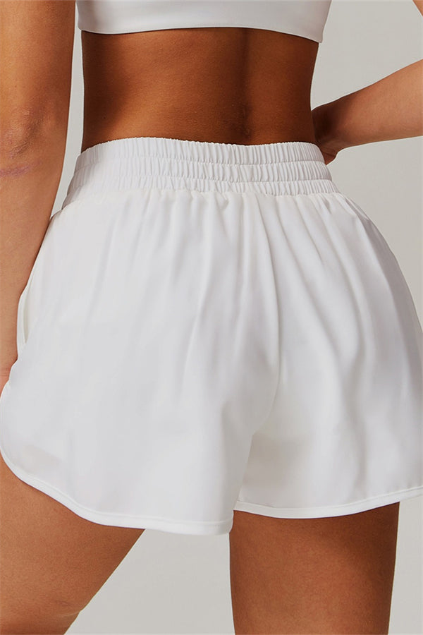 High-Waist Performance Shorts with Built-In Liner