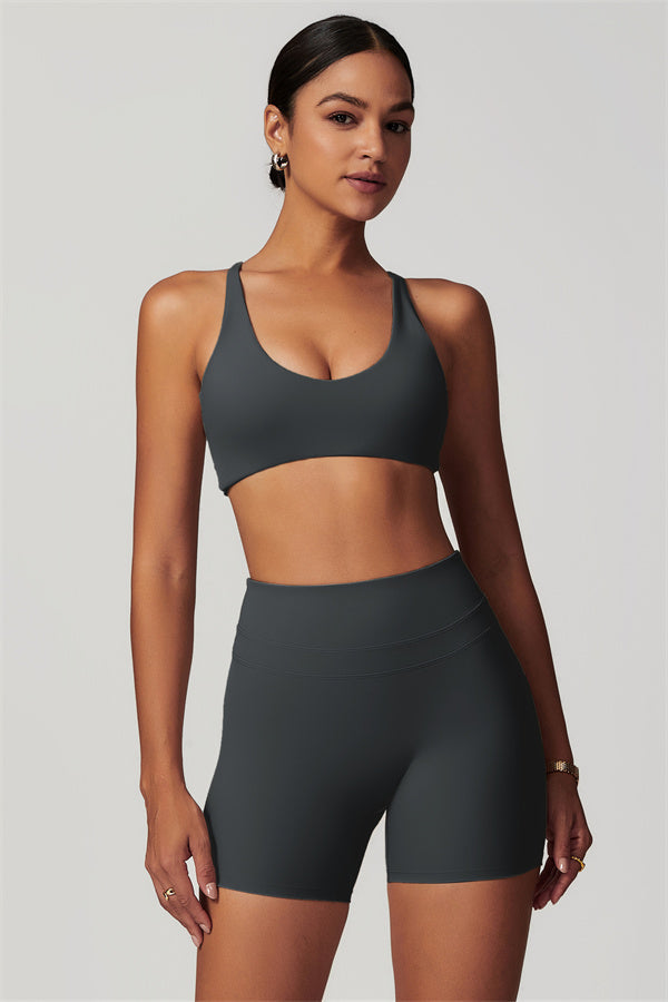 Crossback Sculpt Sports Bra & Shorts Set