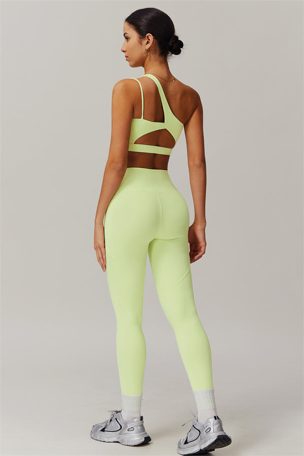 Asymmetrical One-Shoulder Sports Bra