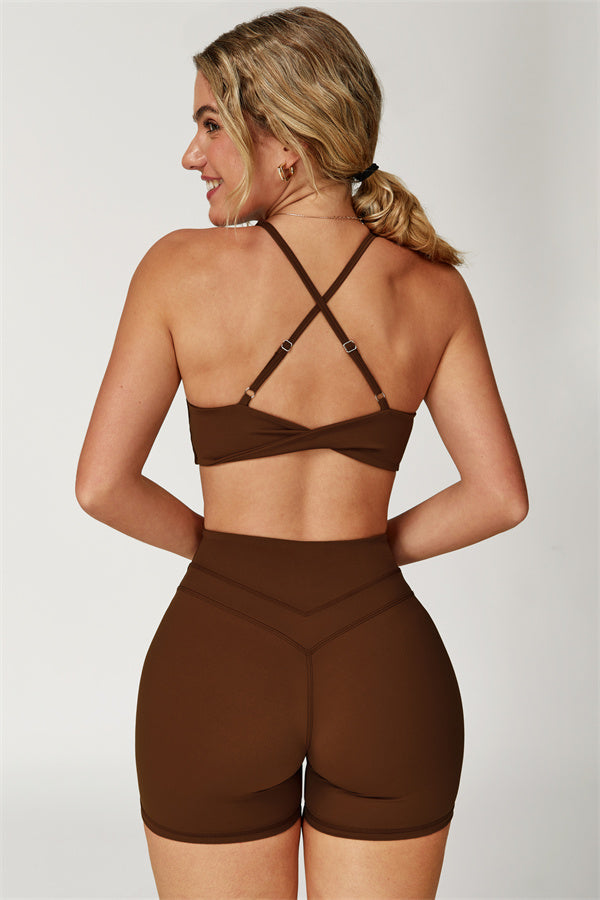 Crossback Sculpt Sports Bra & Shorts Set