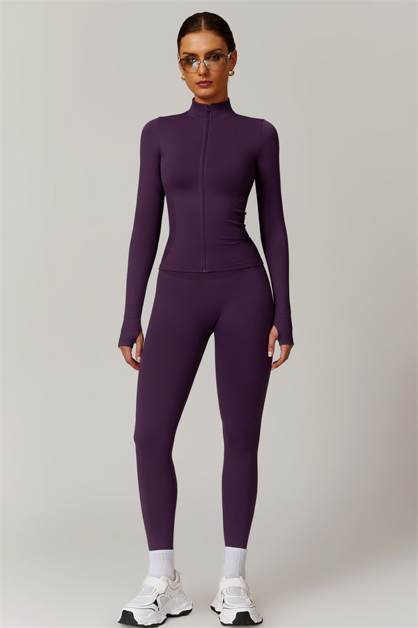 Seamless High-Neck Jacket & Sculpting Leggings Set