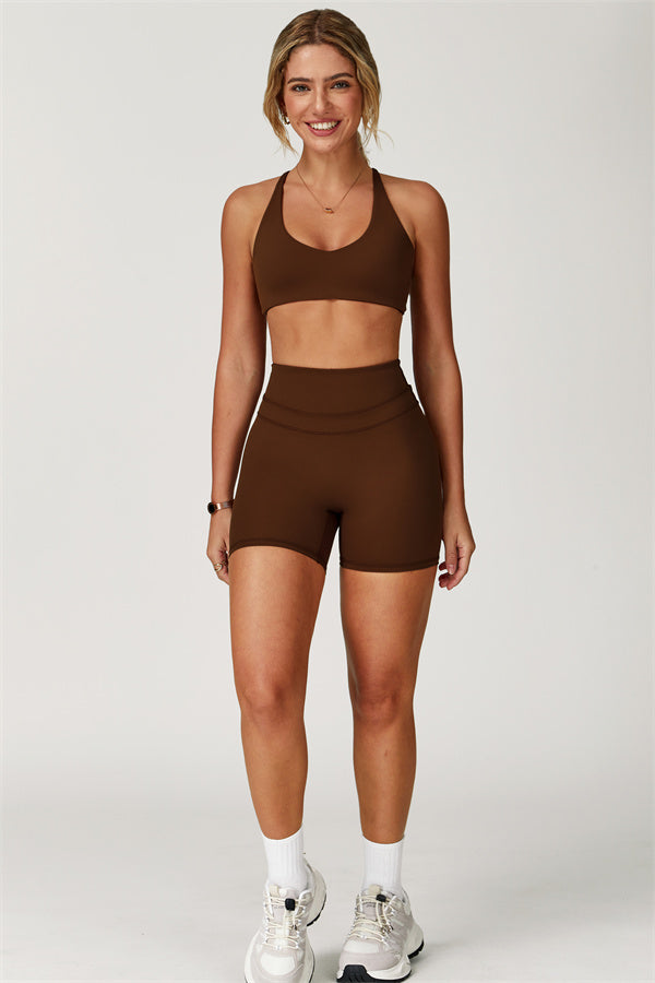 Crossback Sculpt Sports Bra & Shorts Set