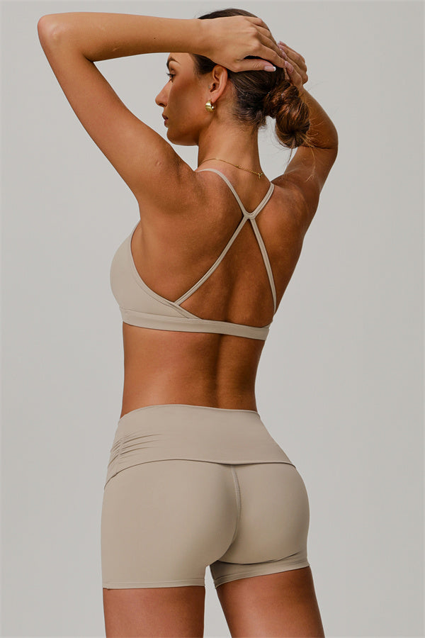 Stylish Crisscross Back Sports Bra