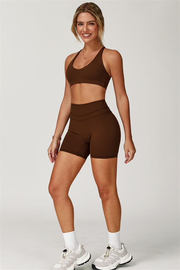 Crossback Sculpt Sports Bra & Shorts Set