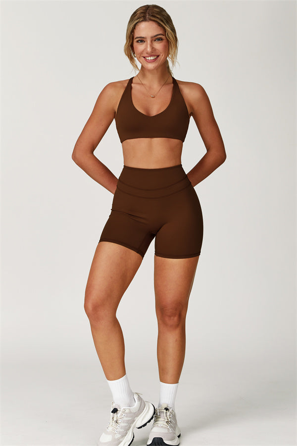 Crossback Sculpt Sports Bra & Shorts Set