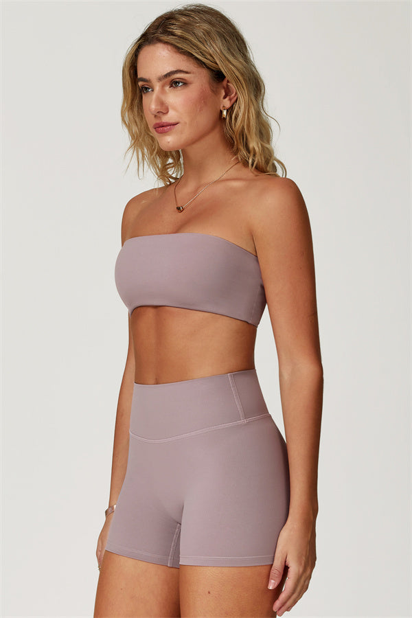Strapless Anti-Slip Bandeau Sports Bra