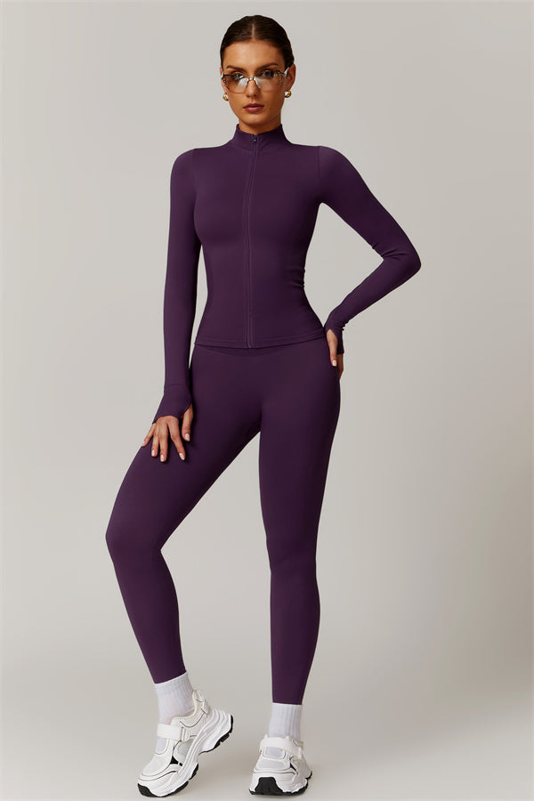 Seamless High-Neck Jacket & Sculpting Leggings Set