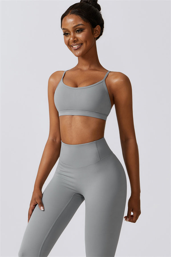 Stylish Crisscross Back Sports Bra