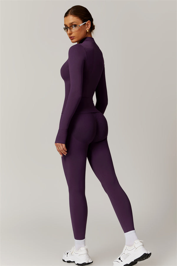 Seamless High-Neck Jacket & Sculpting Leggings Set