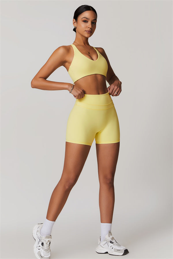 Crossback Sculpt Sports Bra & Shorts Set