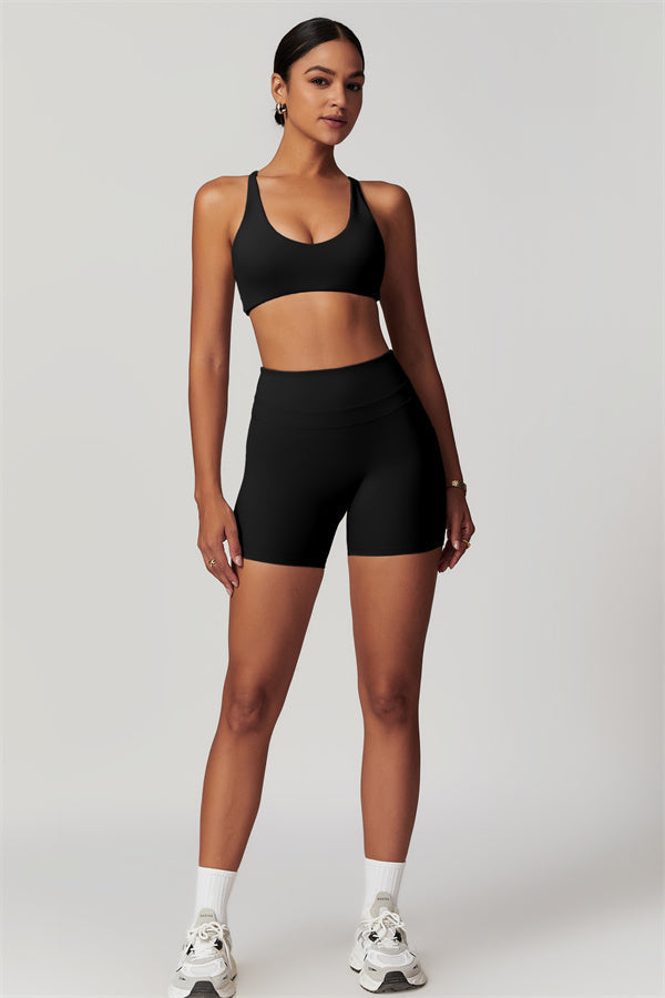 Crossback Sculpt Sports Bra & Shorts Set