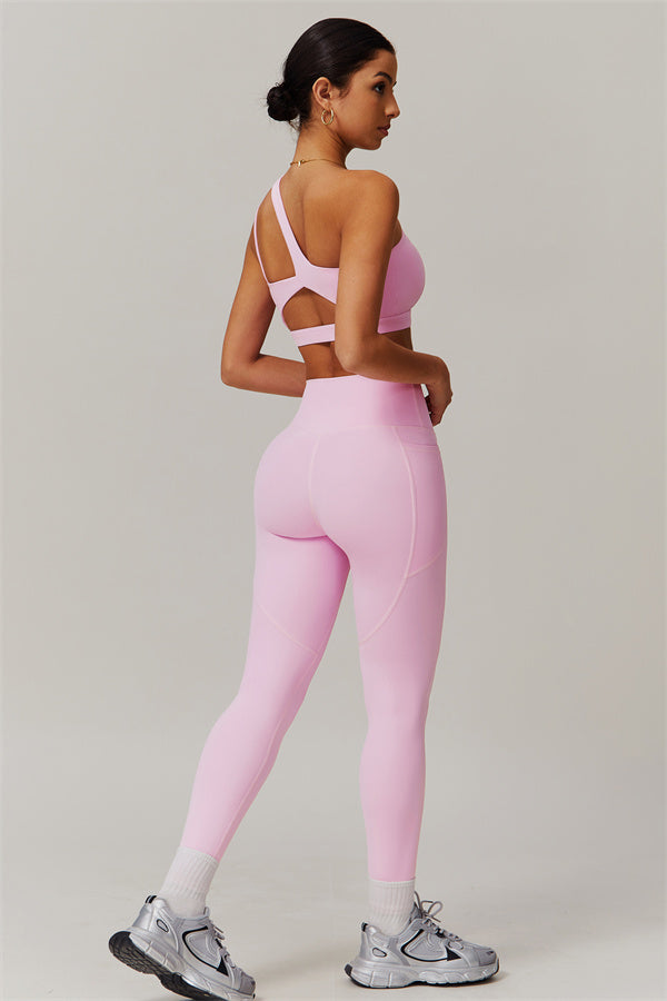 Asymmetrical One-Shoulder Sports Bra