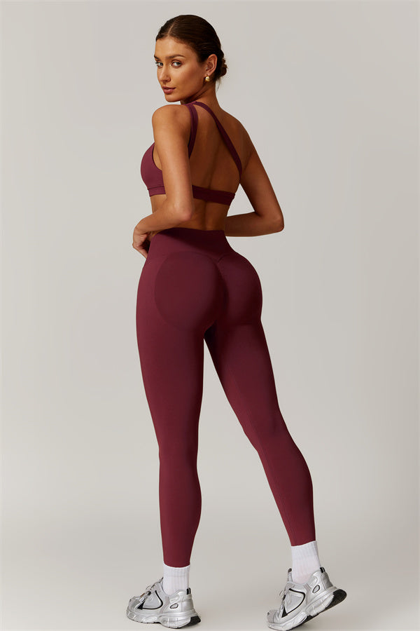 Asymmetrical Cutout One-Shoulder Sports Bra