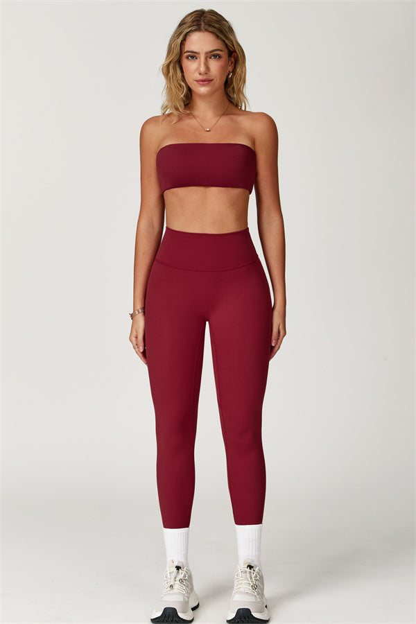 Strapless Anti-Slip Bandeau Sports Bra