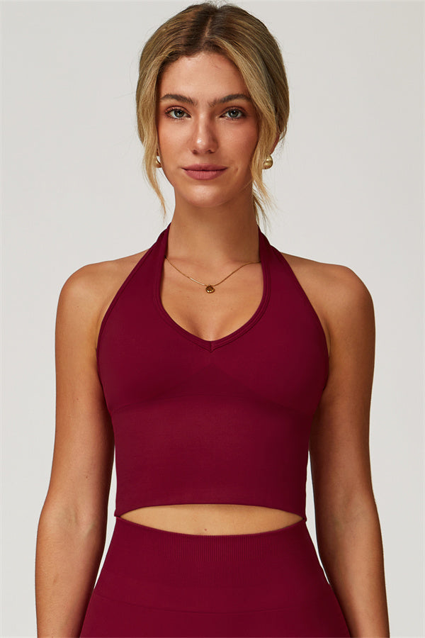 SculptFit Cut-Out Halter Top