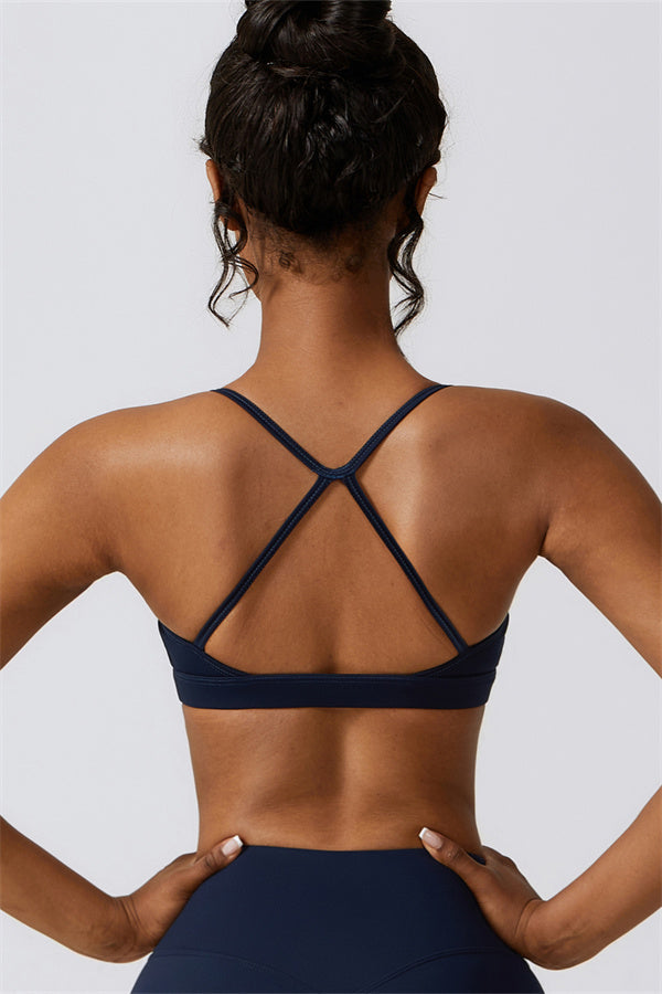 Stylish Crisscross Back Sports Bra