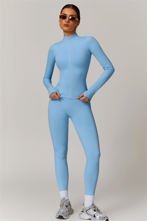 Seamless High-Neck Jacket & Sculpting Leggings Set