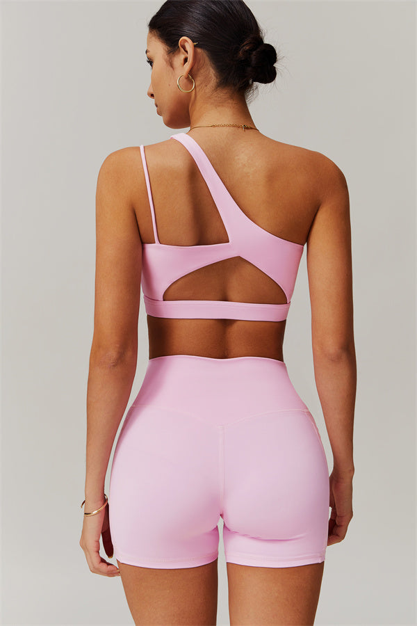 Asymmetrical One-Shoulder Sports Bra