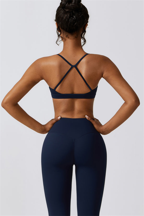 Stylish Crisscross Back Sports Bra