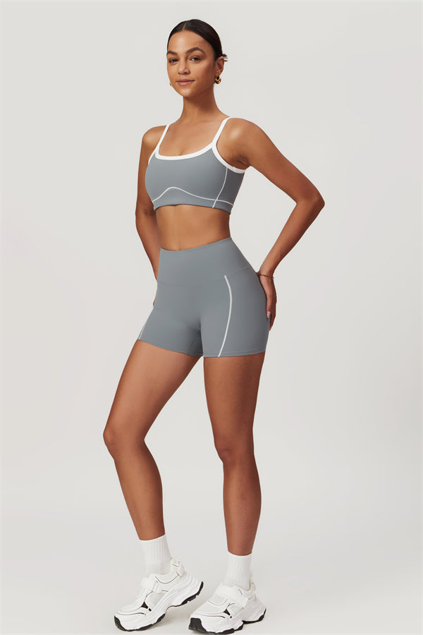 Seamless High-Waist Sports Bra & Shorts Set