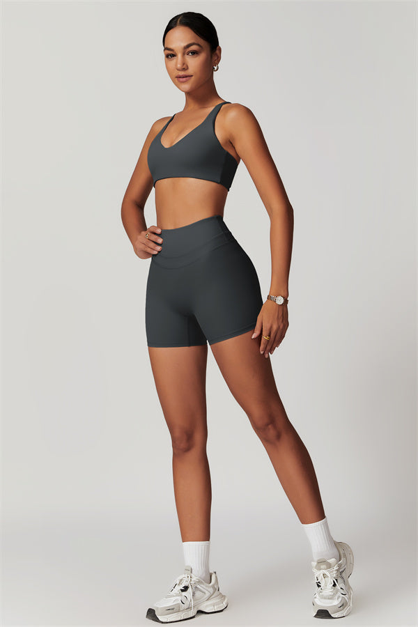 Crossback Sculpt Sports Bra & Shorts Set