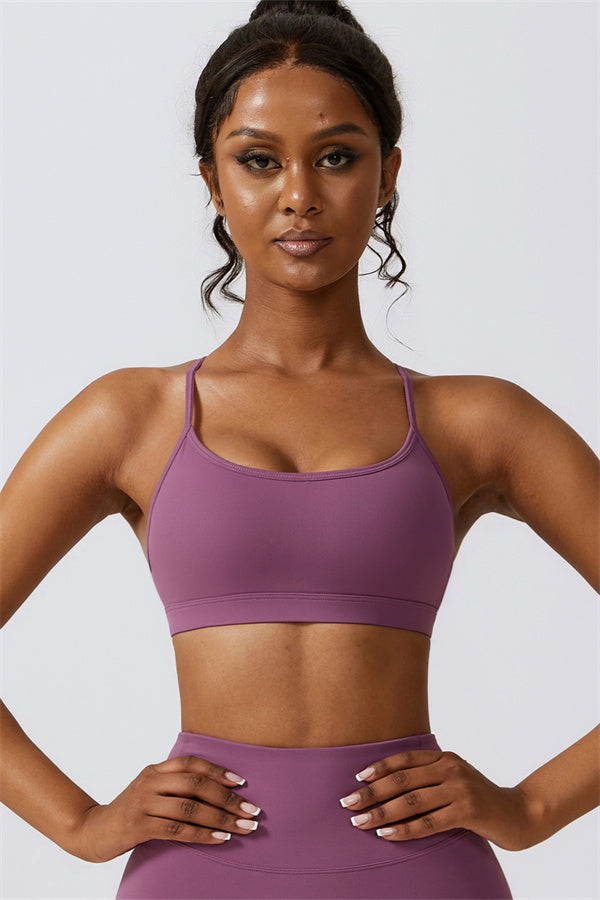 Stylish Crisscross Back Sports Bra