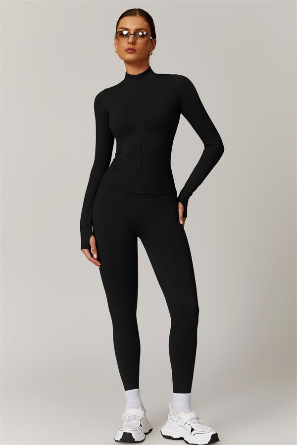 Seamless High-Neck Jacket & Sculpting Leggings Set