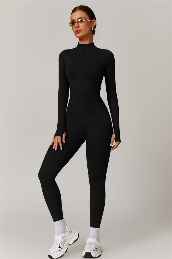 Seamless High-Neck Jacket & Sculpting Leggings Set