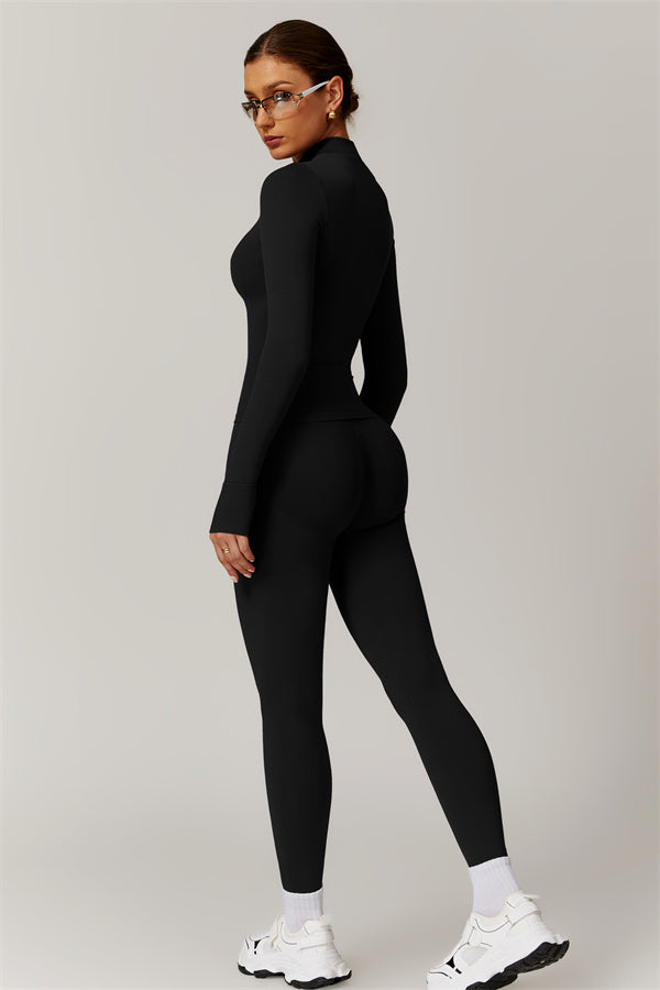 Seamless High-Neck Jacket & Sculpting Leggings Set