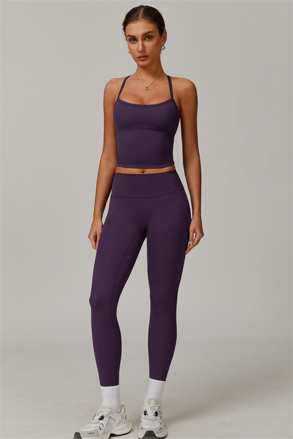 Crisscross Back Sculpting Crop Vest
