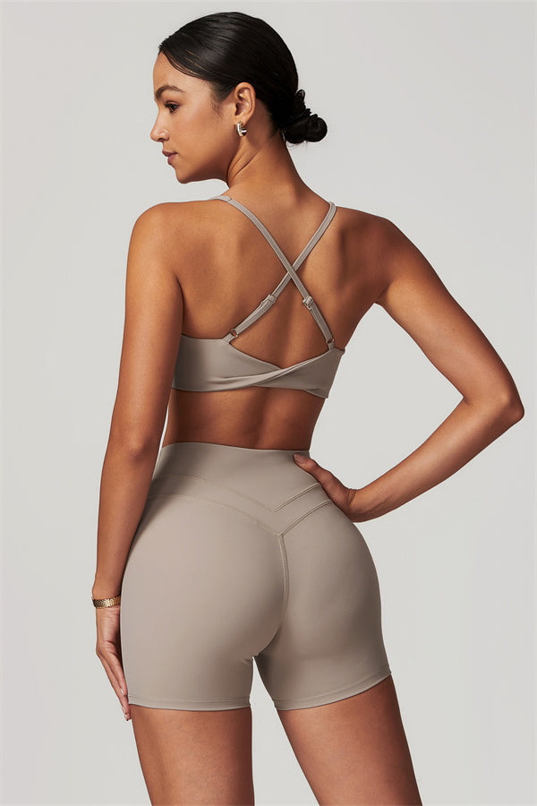 Crossback Sculpt Sports Bra & Shorts Set
