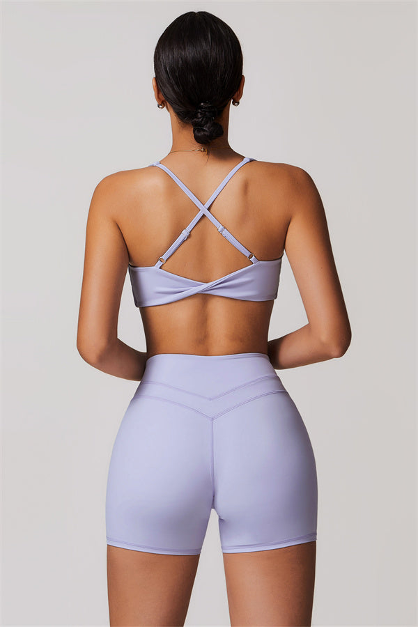 Crossback Sculpt Sports Bra & Shorts Set
