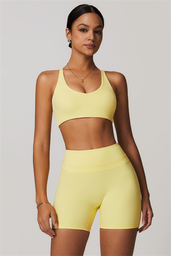 Crossback Sculpt Sports Bra & Shorts Set