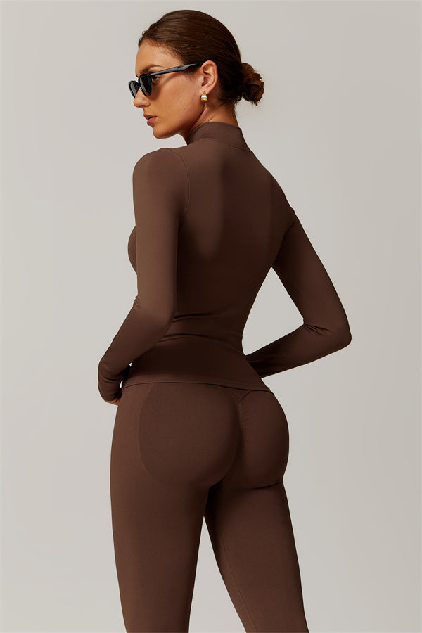 Seamless High-Neck Jacket & Sculpting Leggings Set