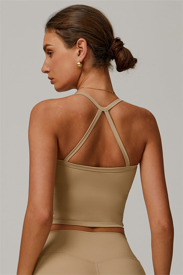Crisscross Back Sculpting Crop Vest
