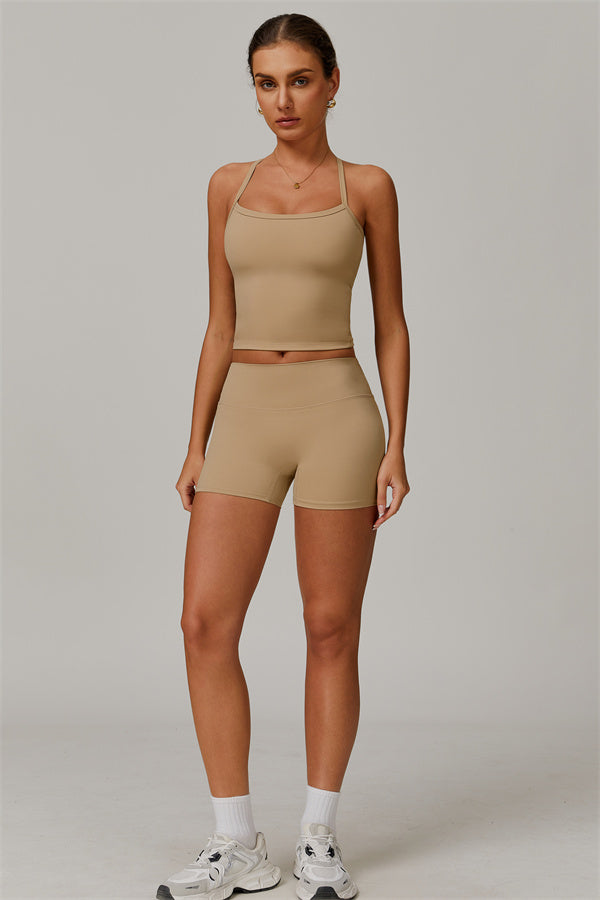Crisscross Back Sculpting Crop Vest