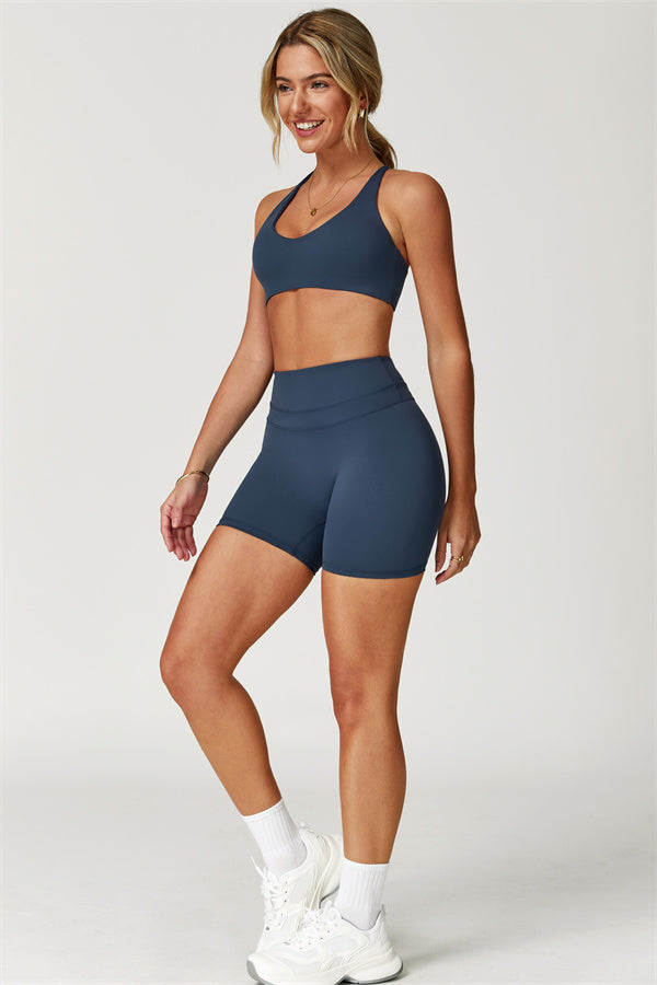 Crossback Sculpt Sports Bra & Shorts Set