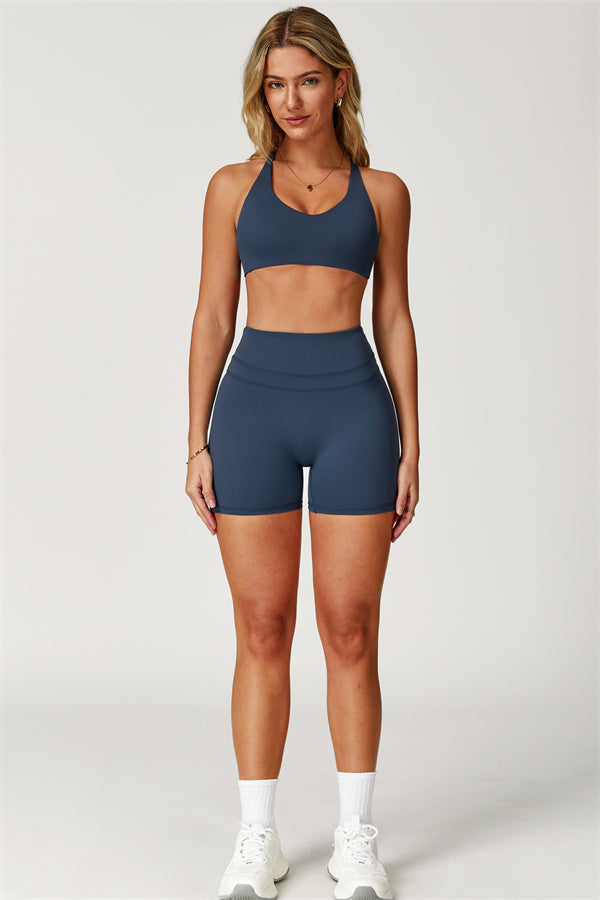 Crossback Sculpt Sports Bra & Shorts Set