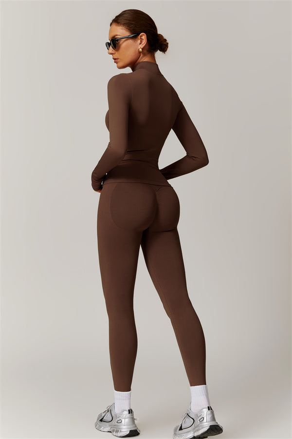 Seamless High-Neck Jacket & Sculpting Leggings Set