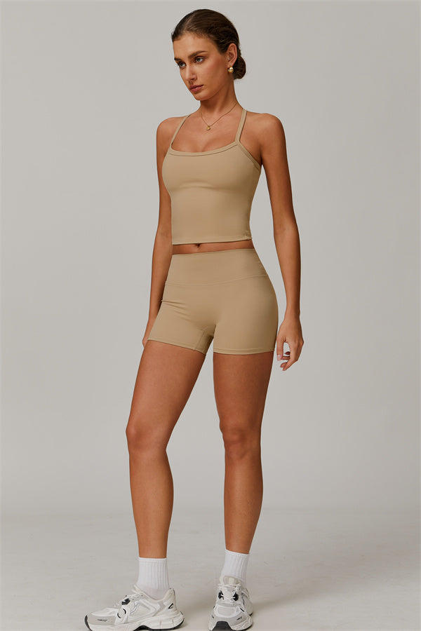 Crisscross Back Sculpting Crop Vest