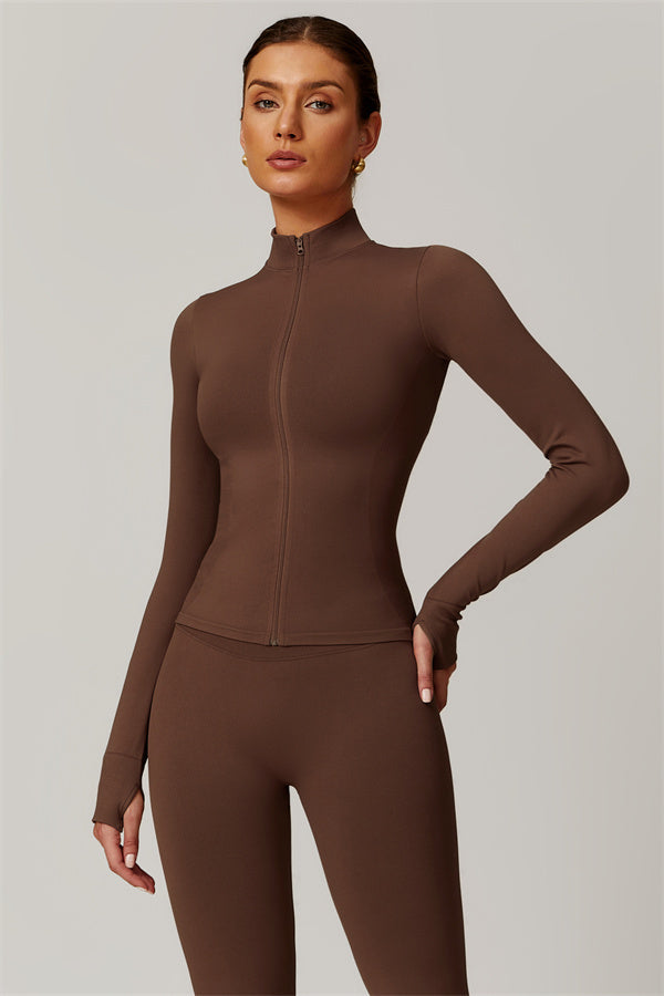 Seamless High-Neck Jacket & Sculpting Leggings Set