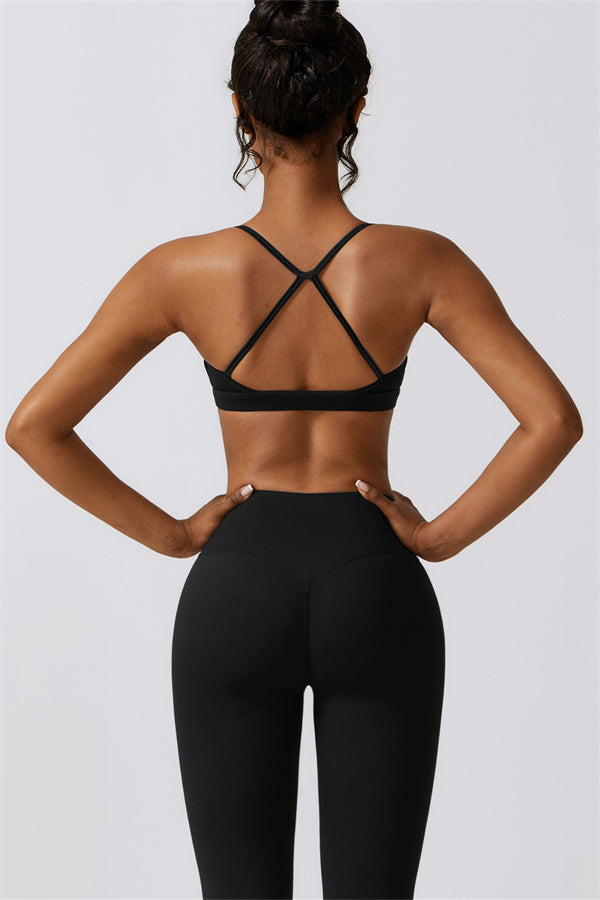 Stylish Crisscross Back Sports Bra