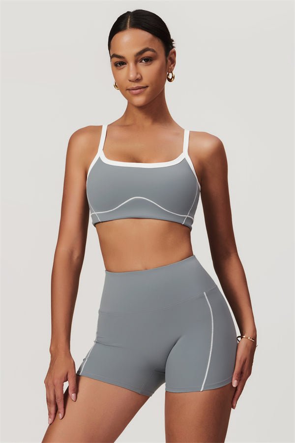 Seamless High-Waist Sports Bra & Shorts Set