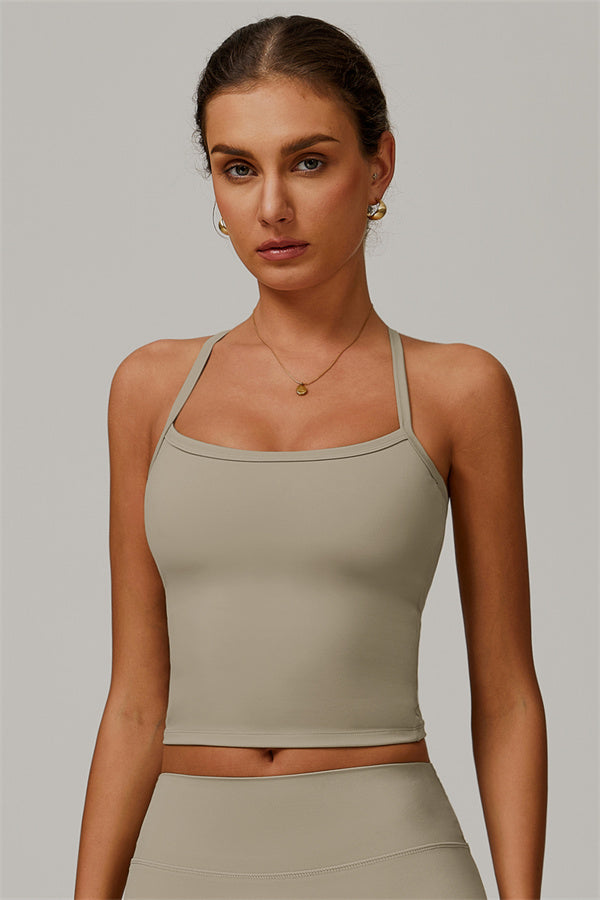 Crisscross Back Sculpting Crop Vest